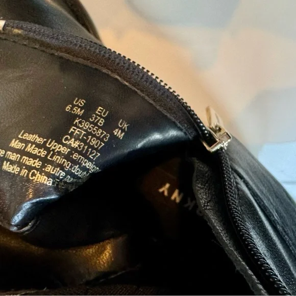 DKNY Mina Black Leather boots - Size 6.5 NEW! - Picture 10 of 13